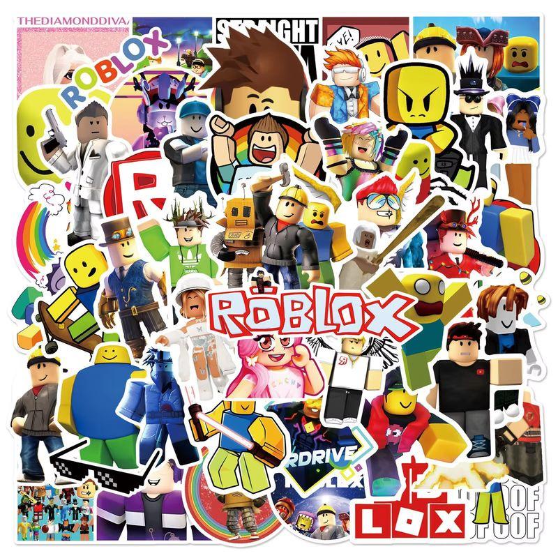 50/100pcs Roblox Graffiti Stickers Unique Waterproof Vinyl Decals For Skateboard Helmet Water Bottle Laptop Luggage Kids Teens