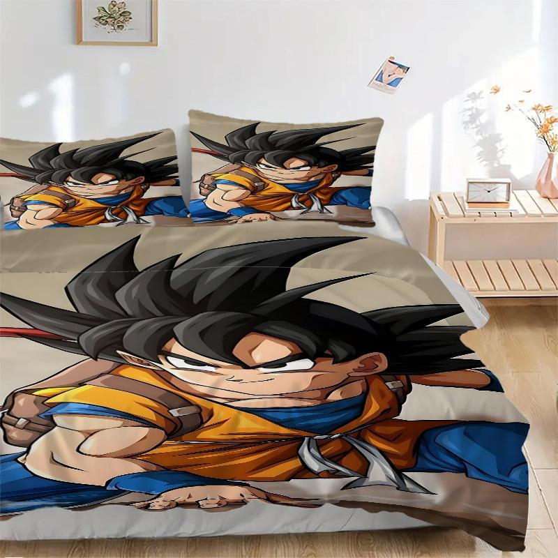 3pcs Saiyan, Warrior Bedding Set. Soft and Comfortable with No Core Included (1x Duvet Cover + 2x Pillow Covers) Yy251010117