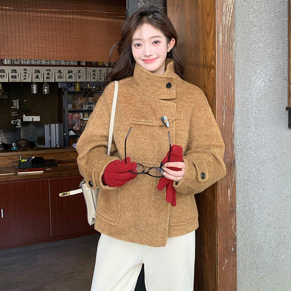 Trendy Woolen Coat: Thick, Warm, Loose-Fit for Autumn/Winter
