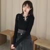 Girl Spring Autumn Short Sleeve T Shirt With Solid Color Design And Round Neck For Casual Wear
