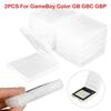 2Pcs Plastic Game Cartridge Case Clear Hard Shell Gaming Card Box Anti-Dust Scratch-Resistant For Gameboy Color Gb Gbc Gbp