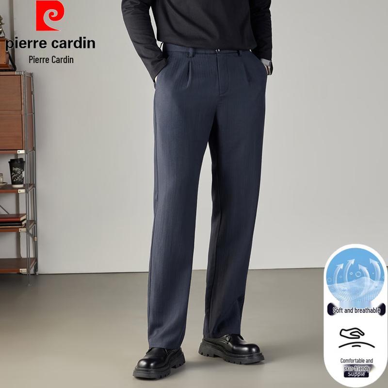 Pierre Cardin Men's Summer Linen Blend Straight Fit Casual Pants
