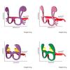 Vibrant Plastic Easter Glasses With Bunny Ears And Colorful Egg Decorations