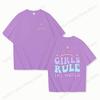 New Girls Rule the World Print T Shirt Female Casual Short Sleeve Tshirt Women Fashion Queen Graphic Print Tops Tees