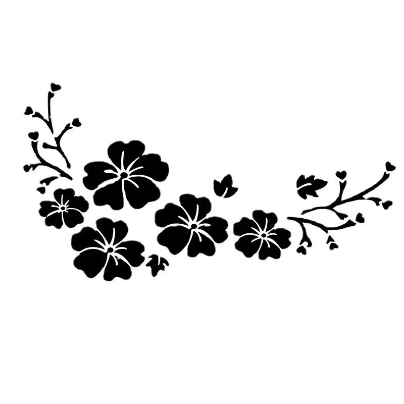 20/30/40cm Car Flower Blossom Decal Stickers Auto Window Bumper Door Scratch Cover Decals Car Motorcycle Vinyl Stickers Decor