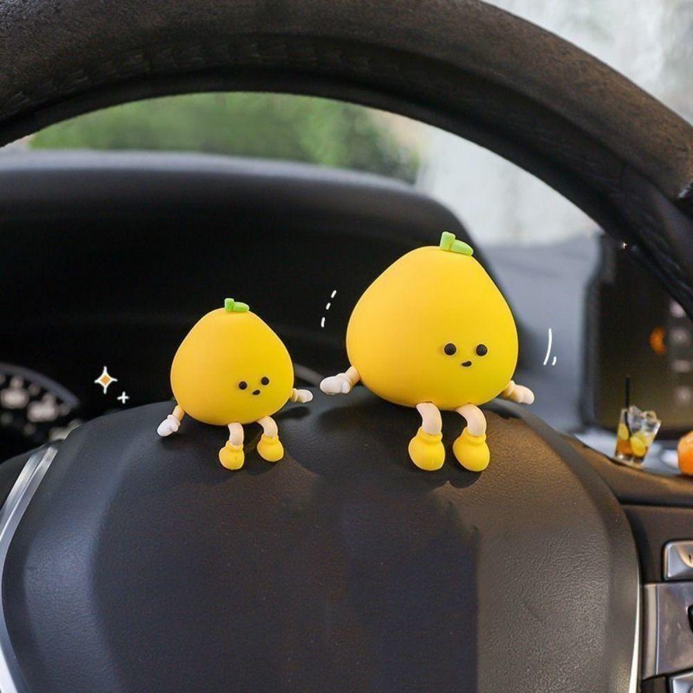 Petite Mini Resin Doll Hanging Doll Cartoon Pomelo Ornaments Pomelo Ornament  Kids Gift