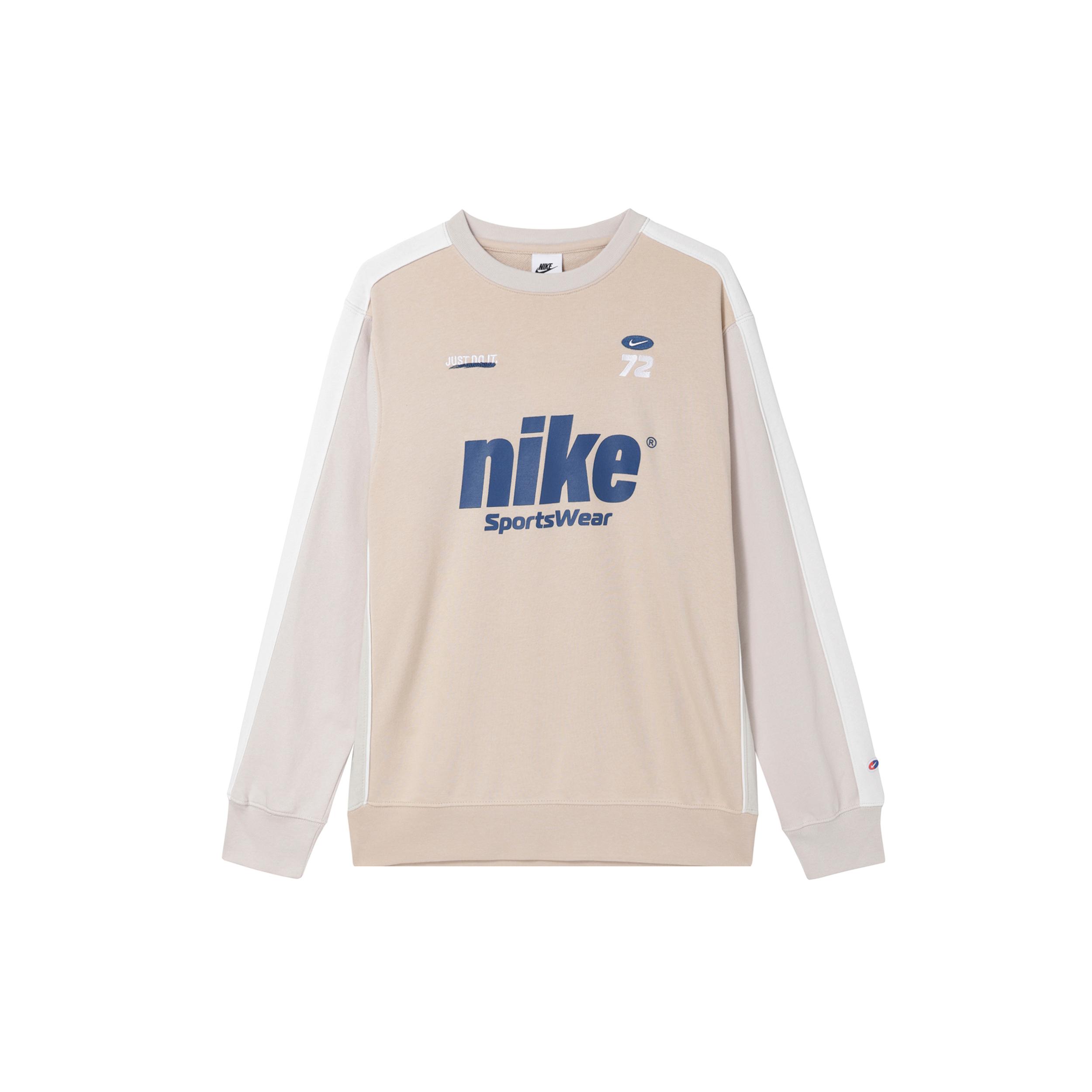 Мужские бежевые свитшоты Nike с круглым вырезом, средней плотности HQ4949-126 L