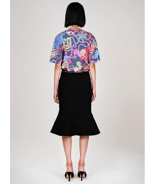 GREEDILOUS Neon Lettering Shorts Sleeve Vintage Top