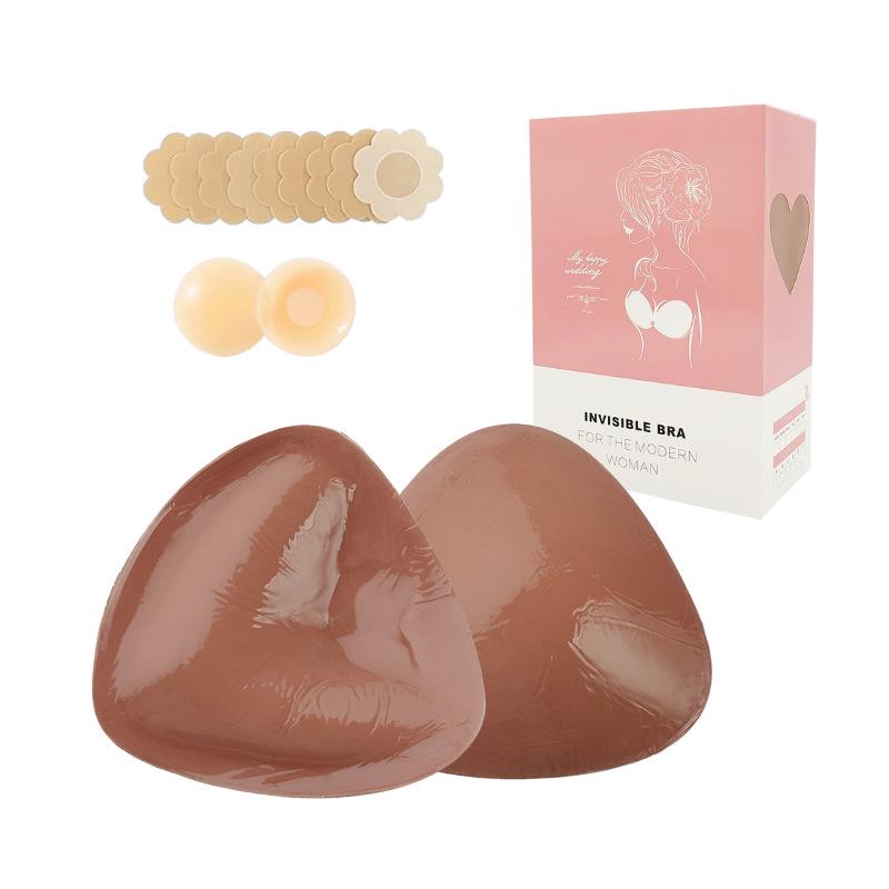 Double-Sided Silicone Nipple Covers & Push-Up Bra Inserts for Deep V Swimsuits