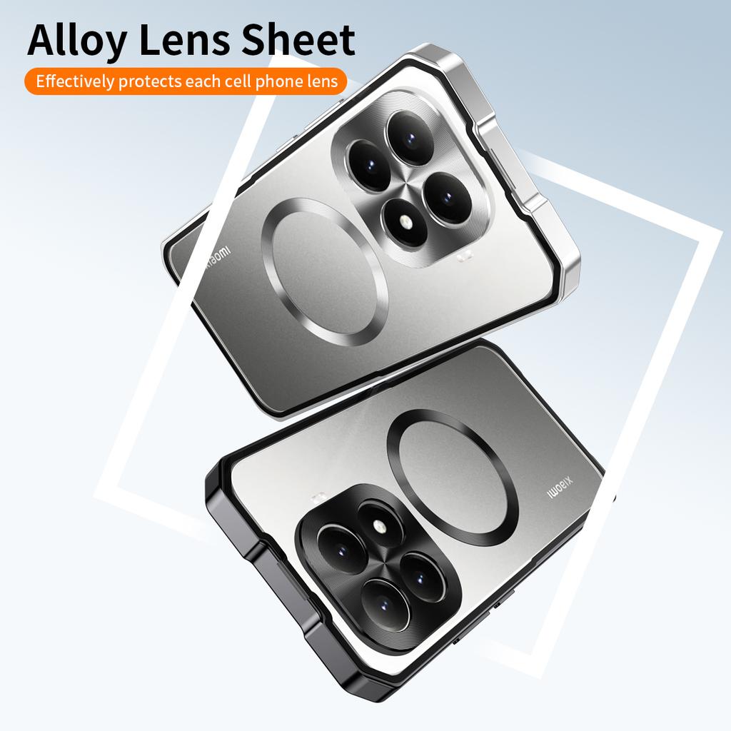 Push Pull Metal Aluminum Alloy Bumper Case for Xiaomi POCO F8 Pro F8Ultra 15T Pro 15 17 Ultra Magntic Charger Anti Drop Cover