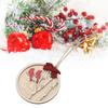 ZK30 10Pcs Handmade Memorial Ornament Wooden Red Cardinal Ornament Hanging Memorial Christmas Decoration for Festival Gifts