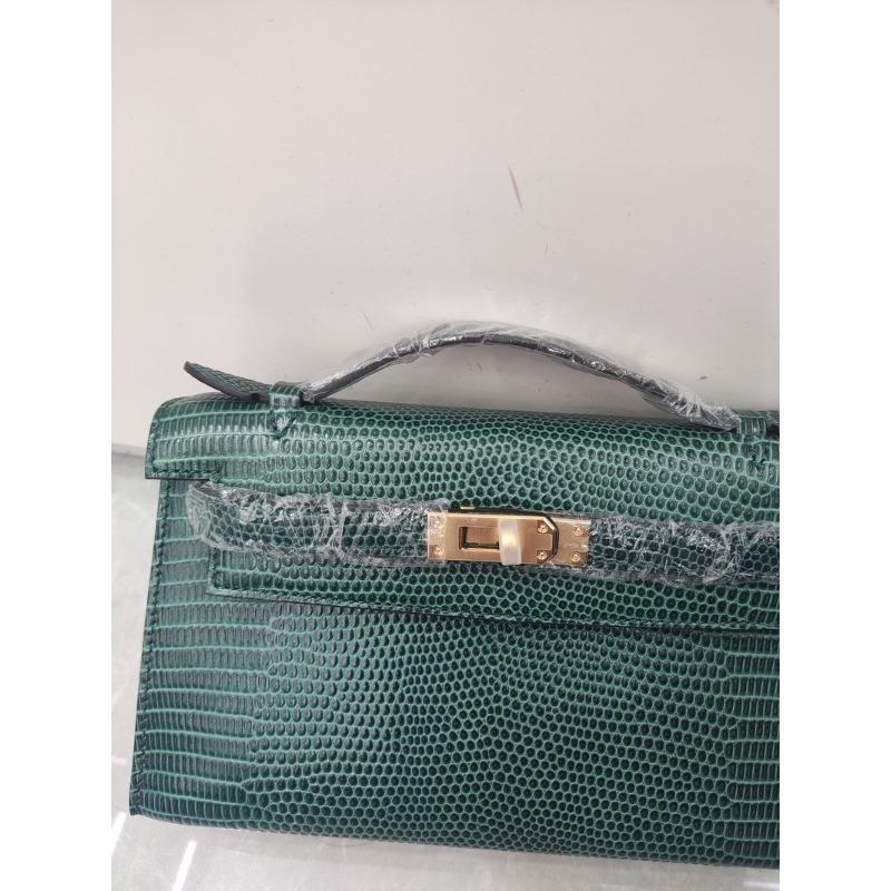 New High-end First-layer Cowhide Lizard Pattern First-generation Bag Genuine Leather Portable Shoulder Messenger Bag Bag Female