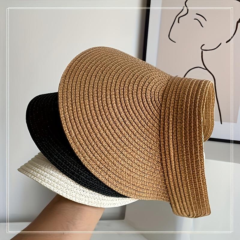 2026 Summer New Women'S Hat | Large Brim, Foldable, Paper Straw, Lightweight, Casual Vacation Style