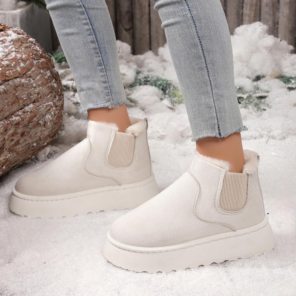 Fashion 2024 Winter New Women Slip on Thickened Plush Snow Boots Women Warm Simple and Versatile Comfortable Shoes Shoes for Women