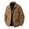 Men's Solid Color Jacket Retro Trend Casual Versatile Lapel Workwear Top
