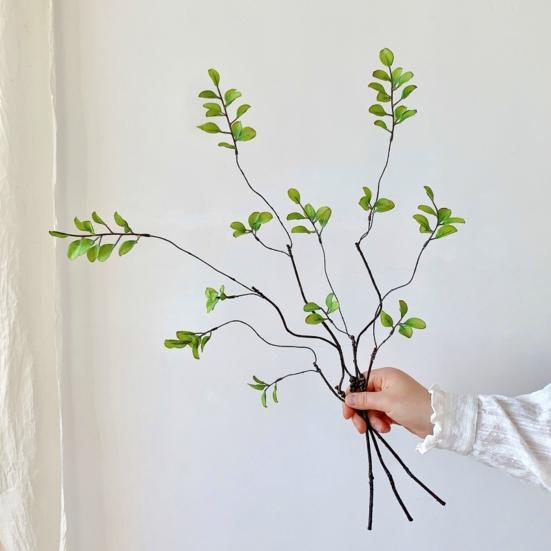 3 Pcs Faux Fall Leaves Stems Artificial Ficus Branches Fall Ficus Foliage