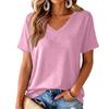Women's V-Neck Printed Blouse, Lightweight Spring Summer Top