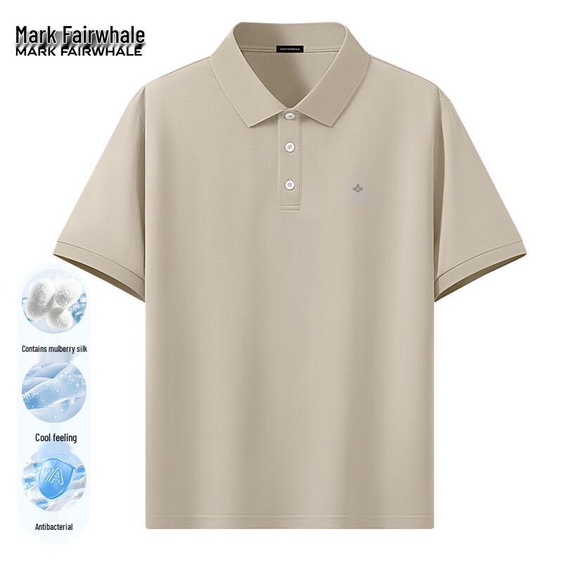 Mark Fairwhale Men s 7A Antibacterial Cool-feel Short Sleeve Polo Shirt L