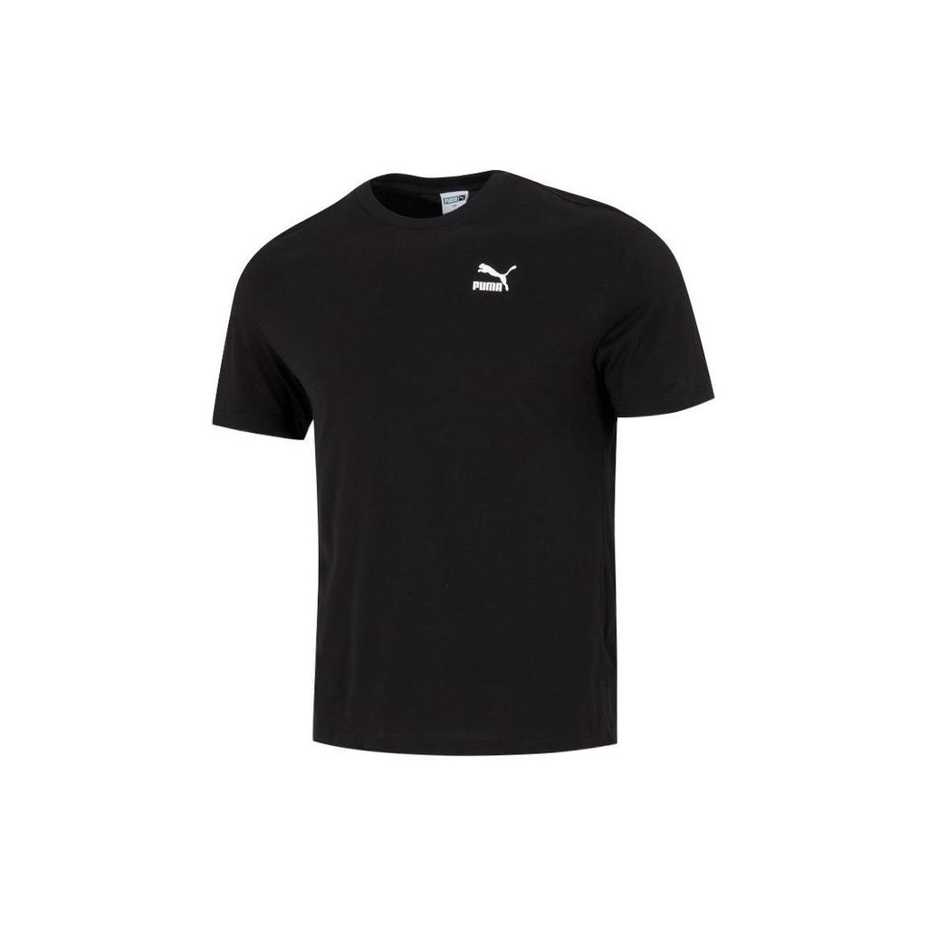 PUMA T Shirts Men's Black Crew Neck Moderate Straight Fit 536926-01