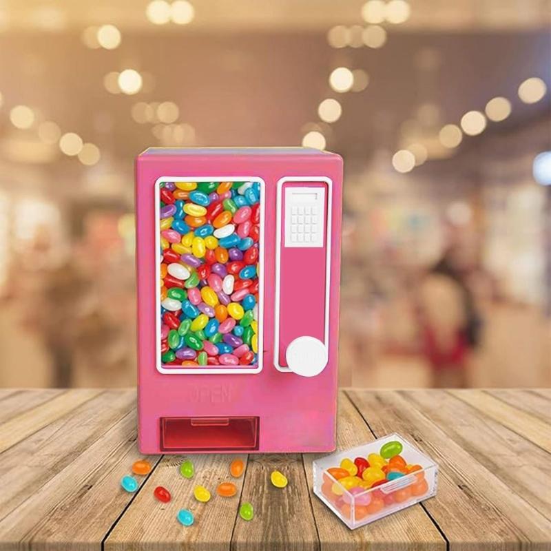 Plastic Candy Machine Toy Small Vending Machine For Children Treats Sweet Storage And Kids Room Decoration Shelf Display