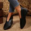 Fashion Outdoor Shoes Women 2024 High Quality Ankle Women's Boots Concise Modern Boots Women Low Heel Slip On Plus Size Shoes Female