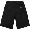 Supreme Frayed Croc Baggy Denim Short Black