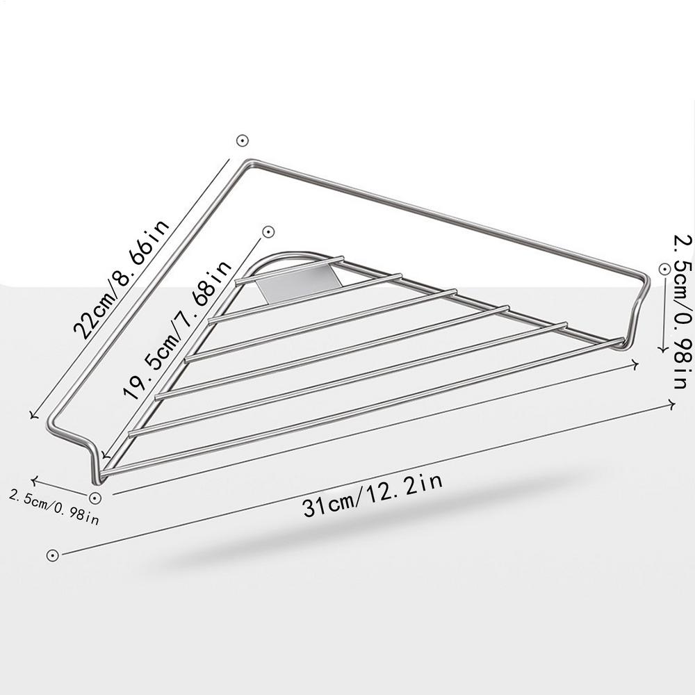 Triangle Dish Drying Rack Kitchen Sink Organizer Corner Over the Sink Sponge Rag Holder Foldable Stainless Steel Drainer
