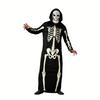 Halloweenová svítící róba s lebkou pro dospělé, hororový kostým ducha, kostým kostlivce Smrti, kostým pro party a jevištní vystoupení