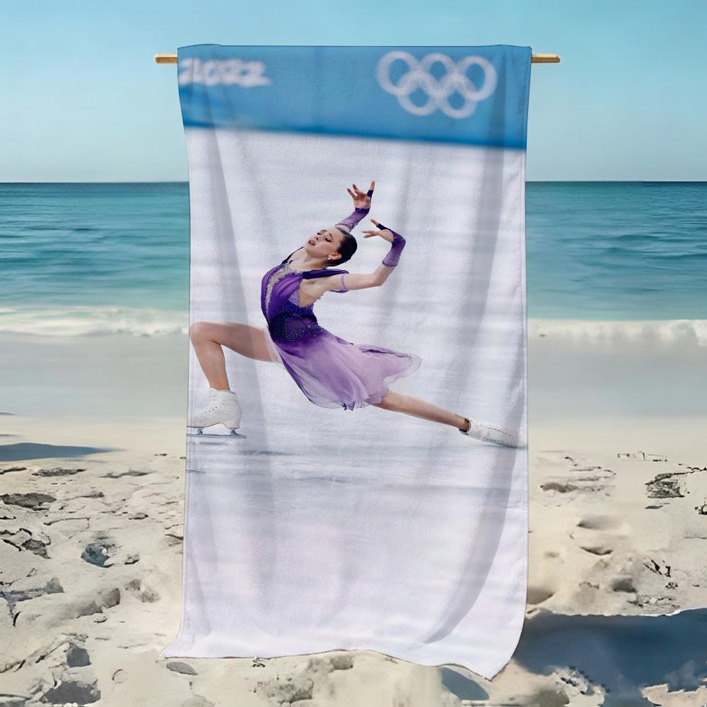 Celebrity K-KamilaS ValievaS Towel ultra-fine fiber quick drying absorbent bath towel, outdoor swimming sports towel