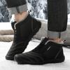 Men Warm Fur Waterproof Rain Boots Shoes
