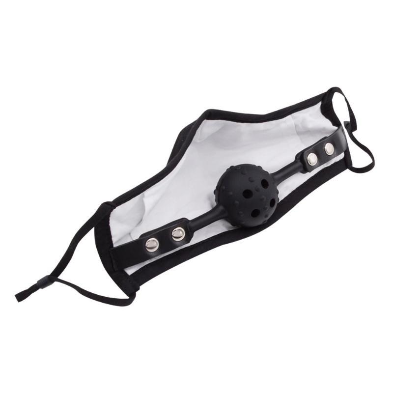 1Pcs Breathable Silicone Ball Gag Mask Adjustable Straps Soft Lining For Couples Intimate Role Play Games