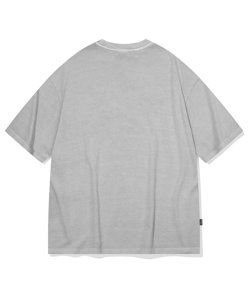 CPGN STUDIO Fuzzy Bear Pigment Short Sleeve Tee Ghost Grey