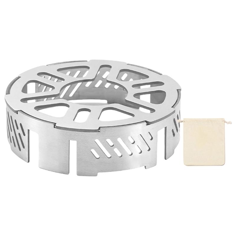 Camp Stove Windproof Rings Outdoor Gas Stove WindShield Stainless Steels Stove Windscreen Windproof Gas Stove Rack