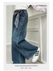Girls' Korean Style Wide-Leg Trousers: Trendy Spring & Autumn Jeans for Junior High Students