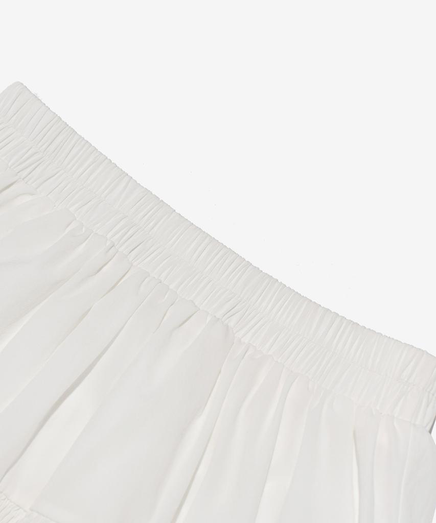 CARGOBROS FOR WOMAN Frilled Elastic Long Skirt (White)