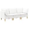 vidaXL 3-piece Modular Sofa with Storage White Fabric
