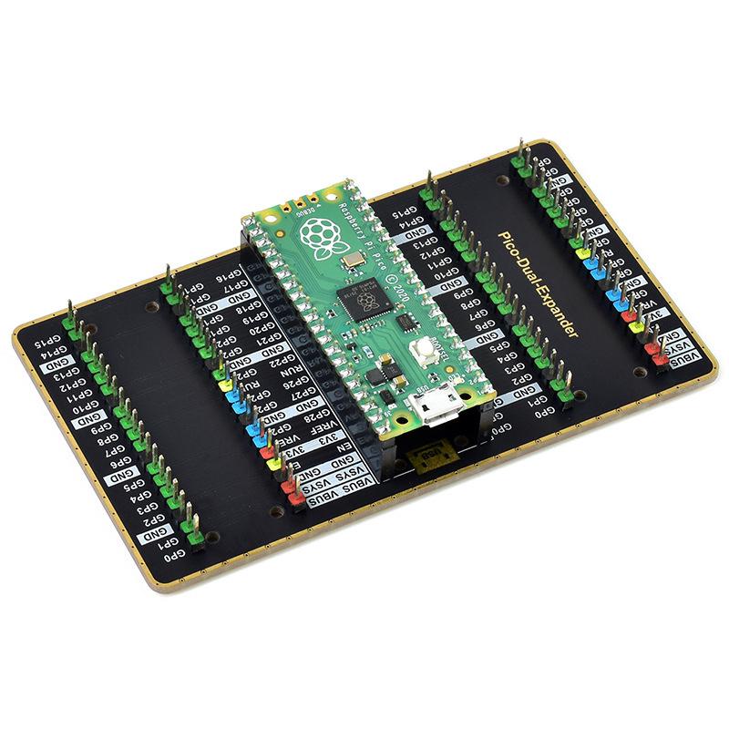 Raspberry Pi Pico Erweiterungsplatine mit doppelten 2×20 Pin-Headern & USB-Stromversorgung