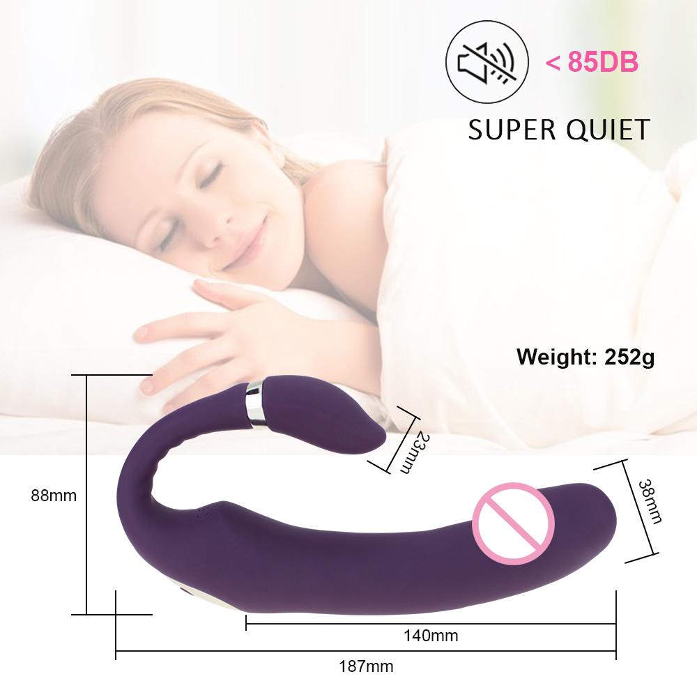 Sex Vibrator G-spot Simulate Soft Double-Head Vibrate Sex Toys for Women Clitoris Massager Rechargeble C-shape for Couple Fun