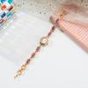 Damen Vintage Uhr mit farbigen Edelsteinen Schmuck Armband Armbanduhr