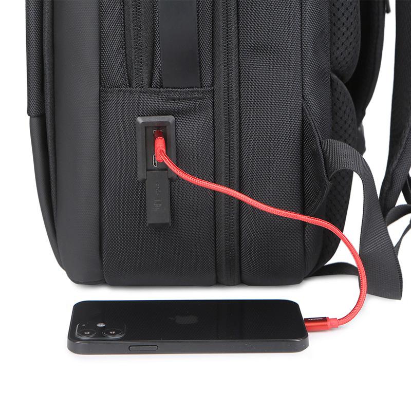 Men's Business Backpack, High-end Water-resistant Commuting Travel Backpack, Large-capacity Usb Expandable Backpack