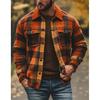 New 2026 Plaid Pattern 3D Printed Men's Regular Fit Double Pocket Jacket Coat