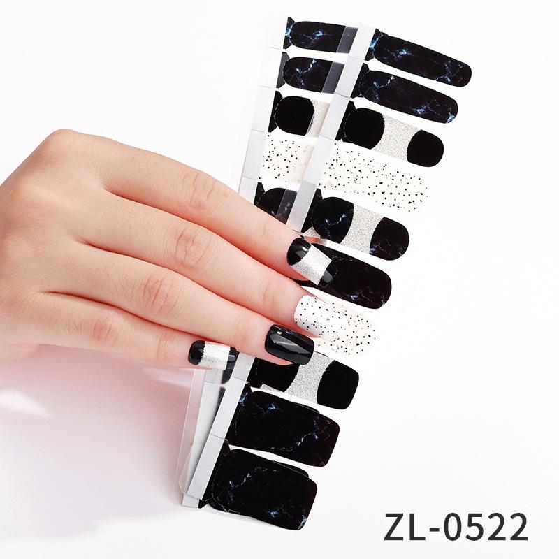 New French Manicure Stickers Waterproof Hot Stamping Ins Valentine's Day Nail Stickers