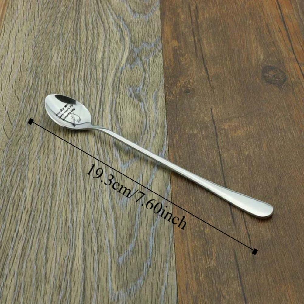 Engraved Design Key of Love Spoon Personalized Text Love Letter Spoon  Romantic Gift