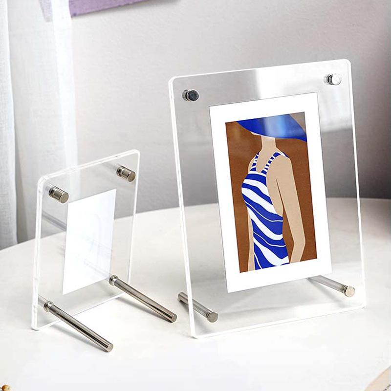Acrylic Transparent Photo Frame Display Table Postcard Photo Frame Poster Display Stand Advanced Crystal Ornament Frame