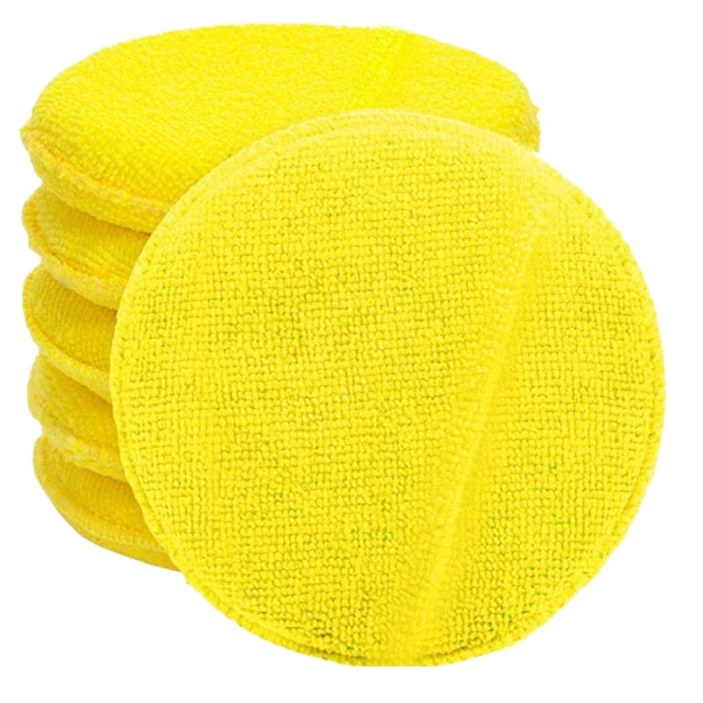 6PCS Microfiber Wax Applicator Pads Car Wax Applicator Buffing & Detail Polishing Foam Pads for Car Cleaning and Fine Polishing