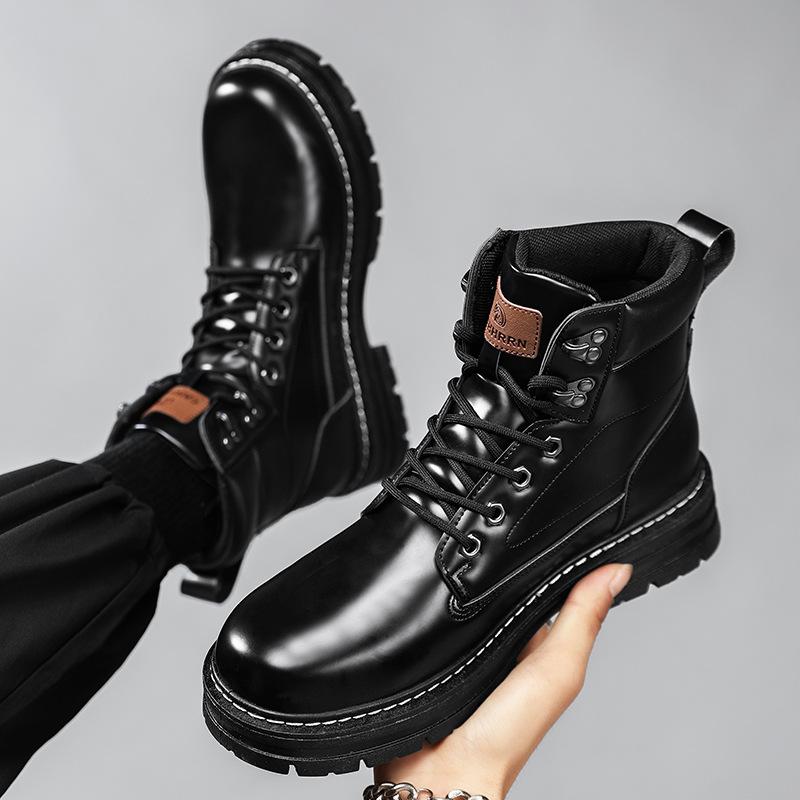 Outdoor men's tooling boots autumn and winter new high-top casual small yellow boots trendy fashion Martin boots 0227