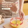 Portable Manual Hand Mixer Hangable Stainless Steel Whisk Kitchen Baking Tools  Baking Preparation