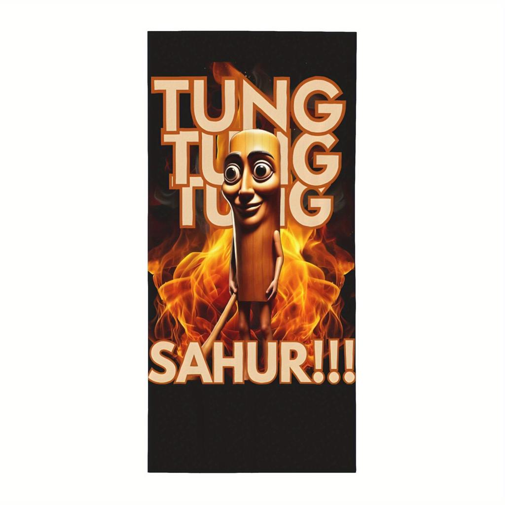 Italian Funny Meme Tungtungtung Sahur Design Beach Towel Sports Travel  Swim Pool Yoga More Suitable for Summer