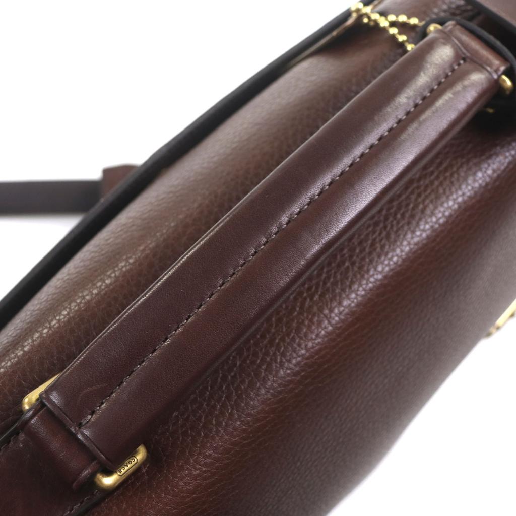 Great COACH Briefcase Old Coach 2-way business bag Brown leather mens 70480 Used