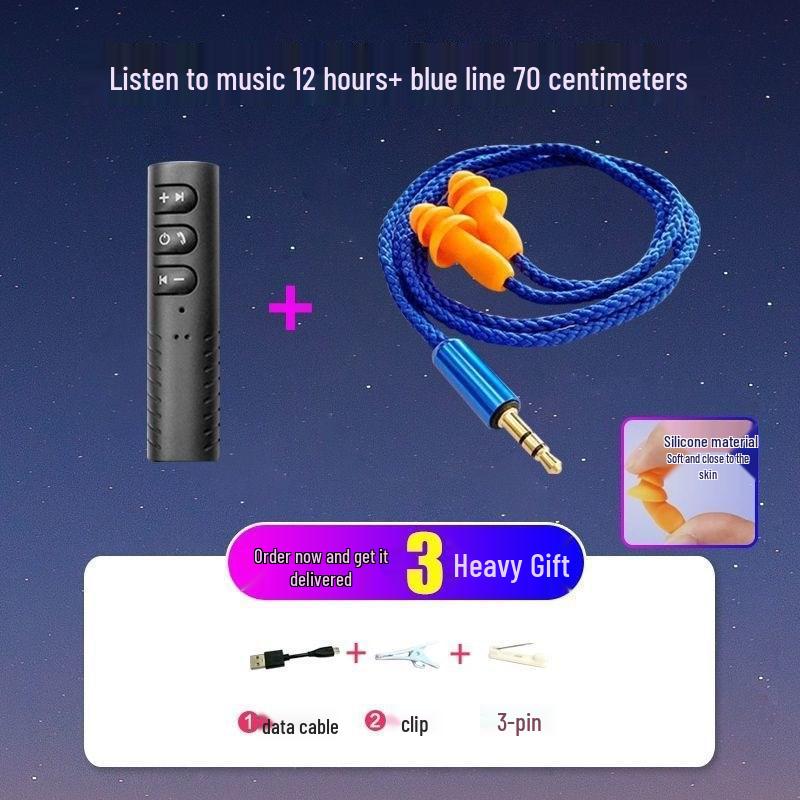 Bluetooth Noise-Cancelling Low Bass HD Wired Earplug Headphones for Work.